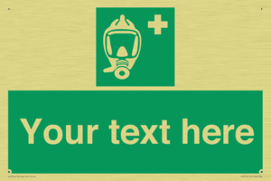 Custom sign safe condition Emergency escape breathing device